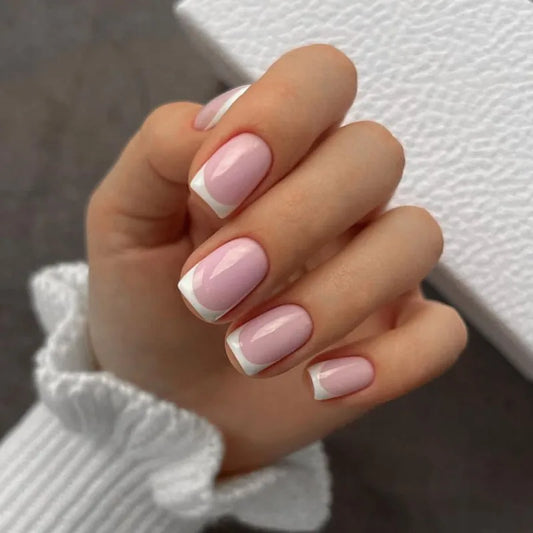 Classic Nude French Tip Press On Nails