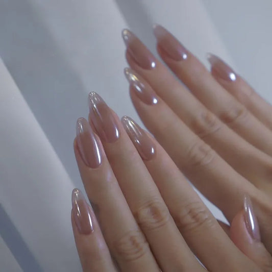 Iridescent Chrome Press On Nails